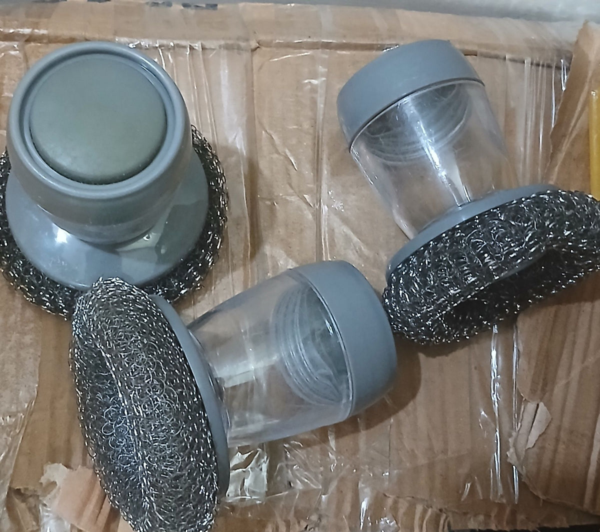 Soap Dispensing Scrubber Brush - Pack of 3